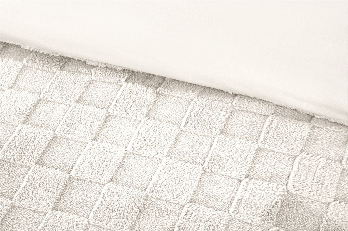 Luxury Check Teddy Duvet Set