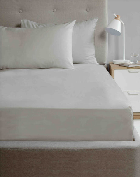 Elegant bedding set featuring two high-quality pillowcases with a smooth finish and durable, easy-maintain fabric
