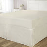 A close-up view of the Easy Fit Valance Sheet in white with a velcro attachment mechanism