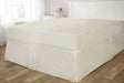 A close-up view of the Easy Fit Valance Sheet in white with a velcro attachment mechanism