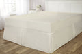 A close-up view of the Easy Fit Valance Sheet in white with a velcro attachment mechanism