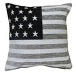Quirky and fun cushion with USA flag design, made of soft chenille