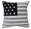 Quirky and fun cushion with USA flag design, made of soft chenille