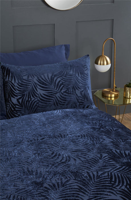 All-season Paloma Duvet Set with luxurious jacquard pattern, plush velvet texture, and relaxing polycotton reverse