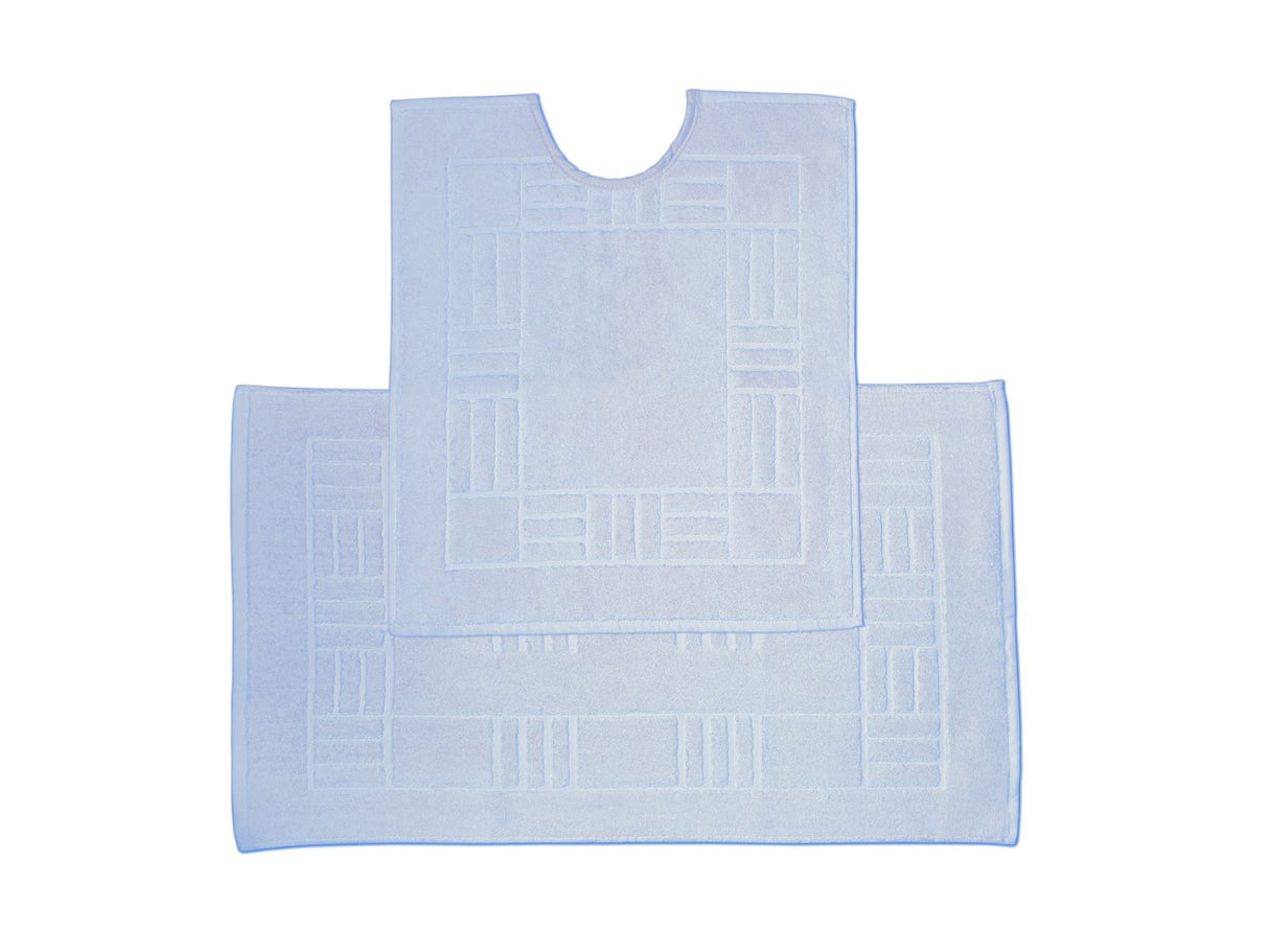 Happy Home 100% Cotton 600GSM Pedestal Mat Blue towel made from soft, absorbent 100% combed 600gsm cotton 