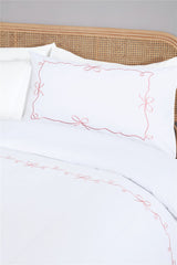 Embroidered Bows Duvet Set