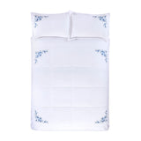 Floral Ribbon Bedspread Blue