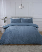 Chevron Faux Fur Duvet Set