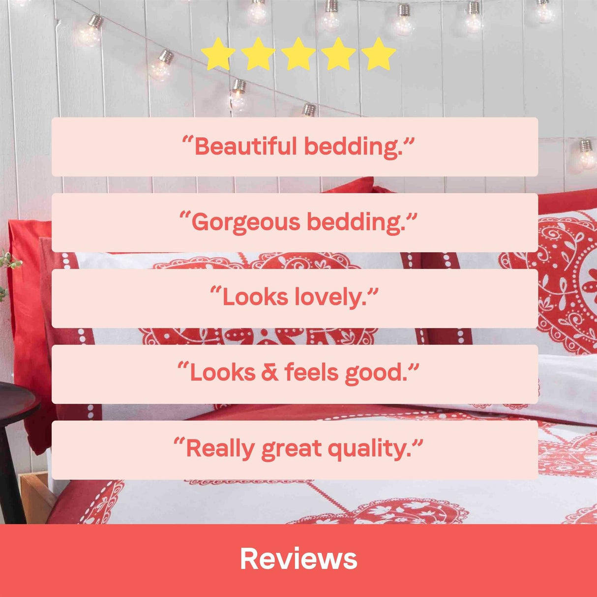 Scandi Heart Brushed Cotton Duvet Set