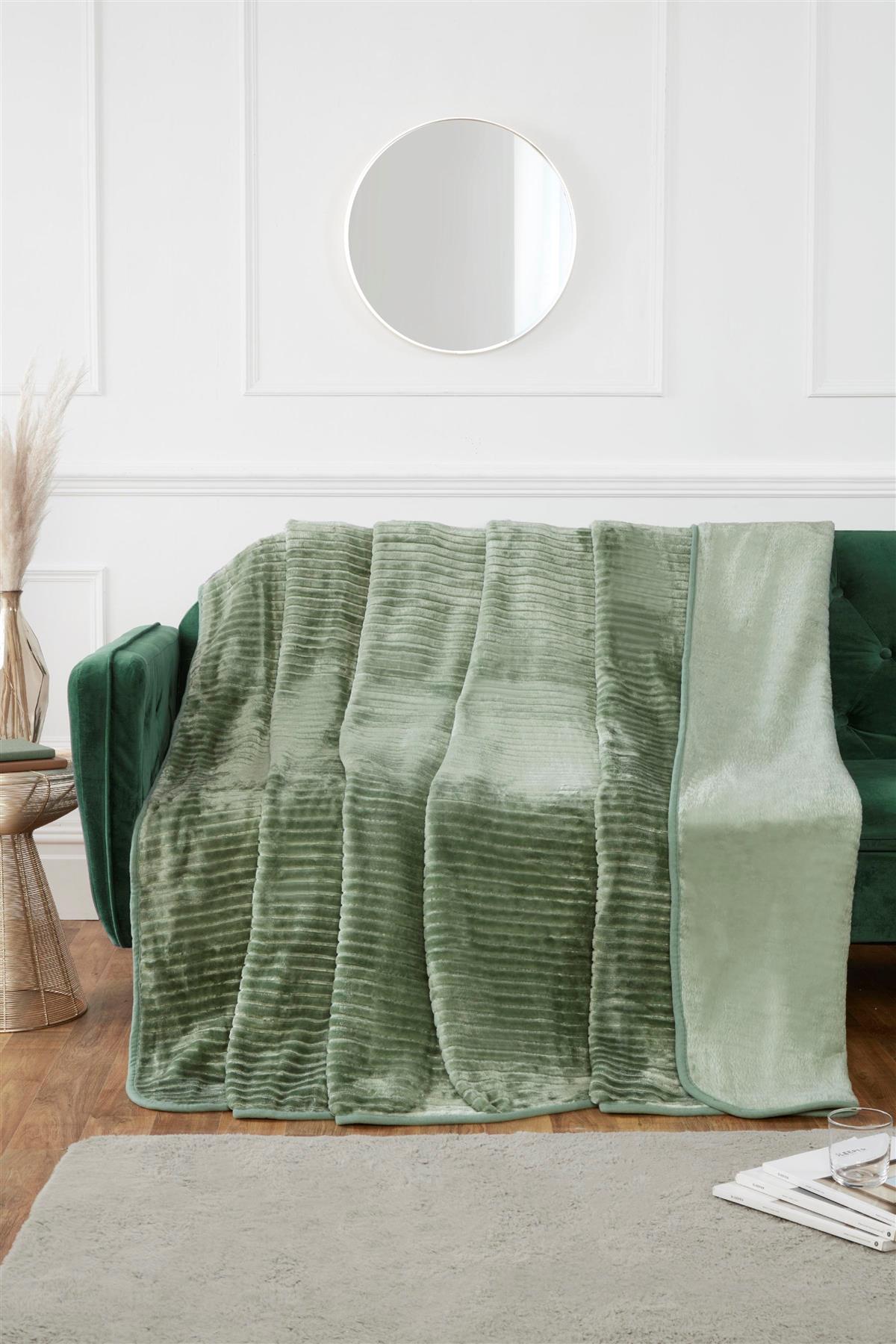 Decorative scene showing the ribbed mink blanket's ability to enhance any living space