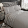 Elegant Carly Duvet Set featuring glitzy diamante details and matching pillowcases