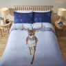 A cosy Montrose Stag duvet set featuring a charming photographic stag design, perfect for festive winter nights
