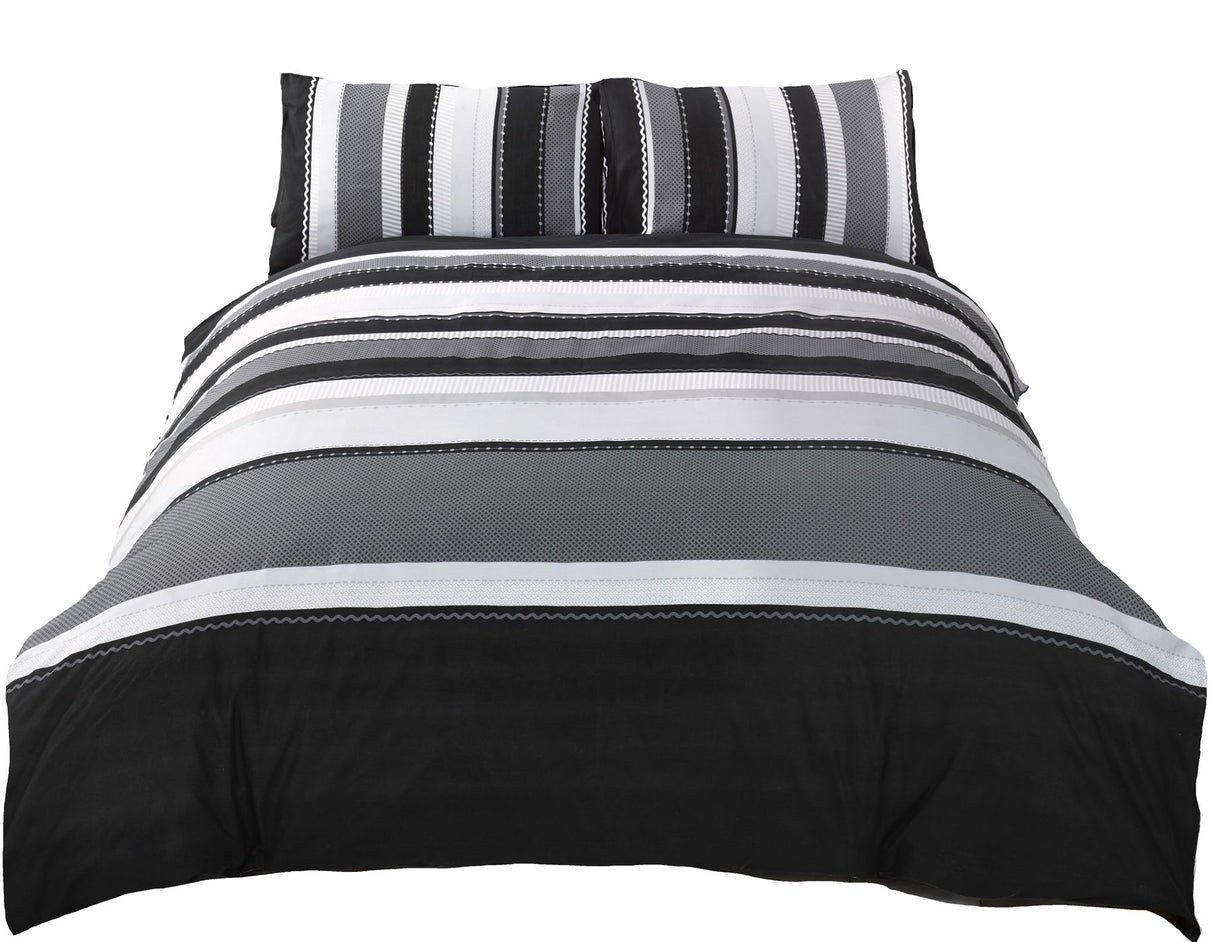 Close-up of Detroit Duvet Cover showcasing easycare fabric and non-iron finish