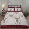 Single size Angus Stag duvet set with matching pillowcases and brushed cotton fabric