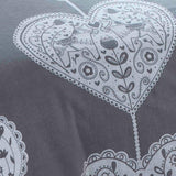 Scandi Heart Brushed Cotton Duvet Set