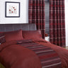 Single New York duvet set showcasing luxurious fabric and contrasting chenille stripe design for a glamorous bedroom look