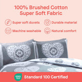 Scandi Heart Brushed Cotton Duvet Set