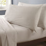 Close-up of a brushed cotton fitted sheet showcasing its soft, high-quality texture and comfortable feel