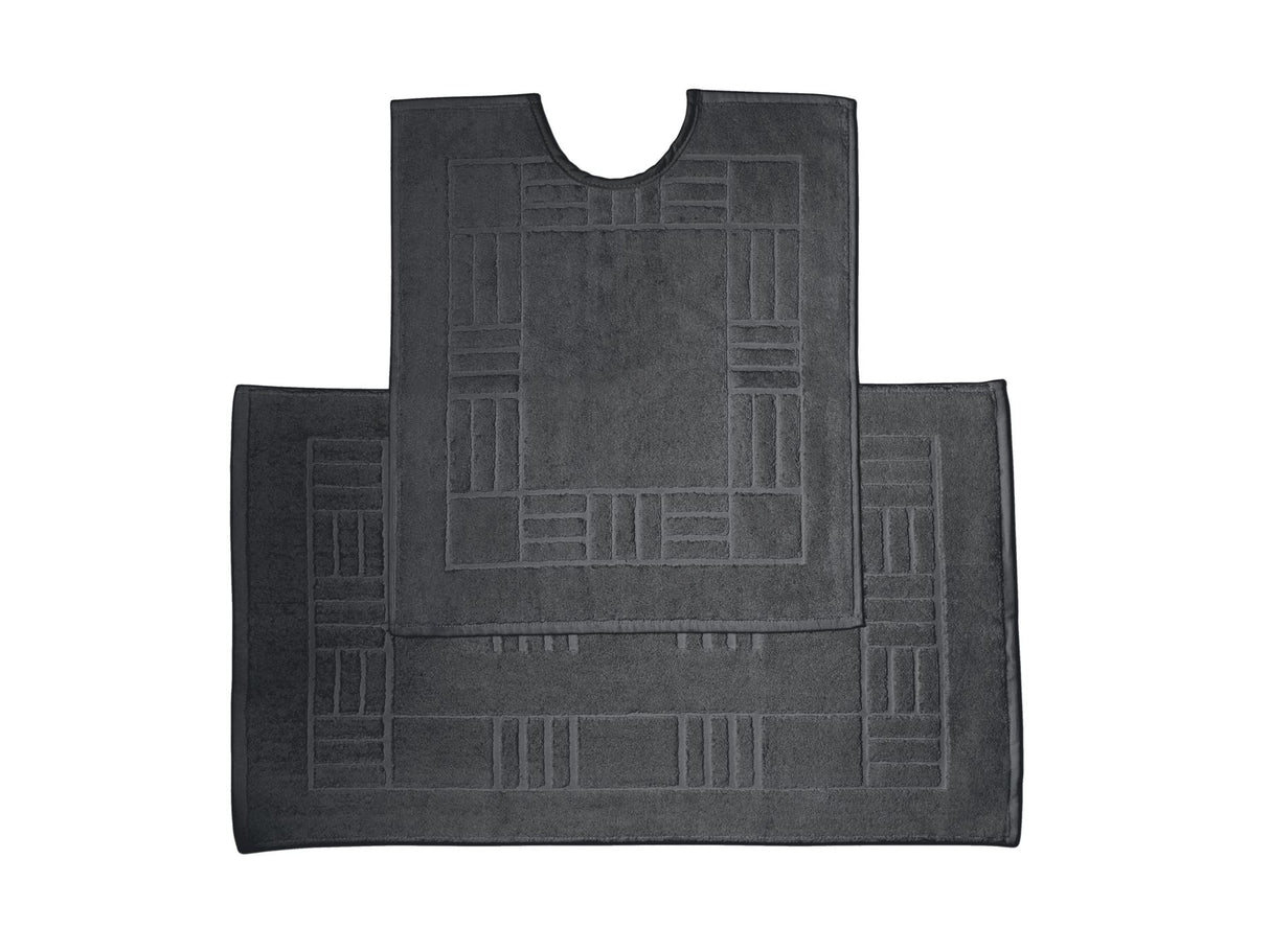 Happy Home 100% Cotton 600GSM Bath Mat Grey made from soft and absorbent 100% combed 600gsm cotton Durable and long-lasting with thick, lofty pile 