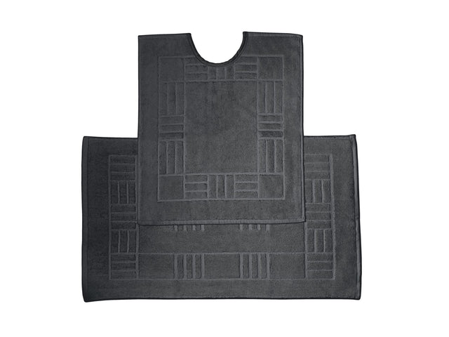 Happy Home 100% Cotton 600GSM Bath Mat Grey made from soft and absorbent 100% combed 600gsm cotton Durable and long-lasting with thick, lofty pile 