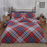 100% brushed cotton Tartan Brushed Cotton Duvet Set for a traditional check