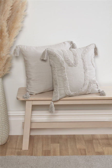 Front view of the Cabana Tufted cushion emphasizing its premium craftsmanship and versatile home decor appeal