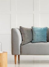 Piped Velvet Filled Cushion 43X43Cm