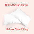 Cotton Pillow Pair in White with Hypoallergenic and Breathable Properties