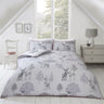 Lush woodland-inspired watercolour design on Sherwood Duvet Set with contrasting piping