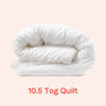Luxurious 105 Tog Cotton Tick Duvet with Hollowfibre Filling, Soft and Durable