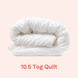 Luxurious 105 Tog Cotton Tick Duvet with Hollowfibre Filling, Soft and Durable