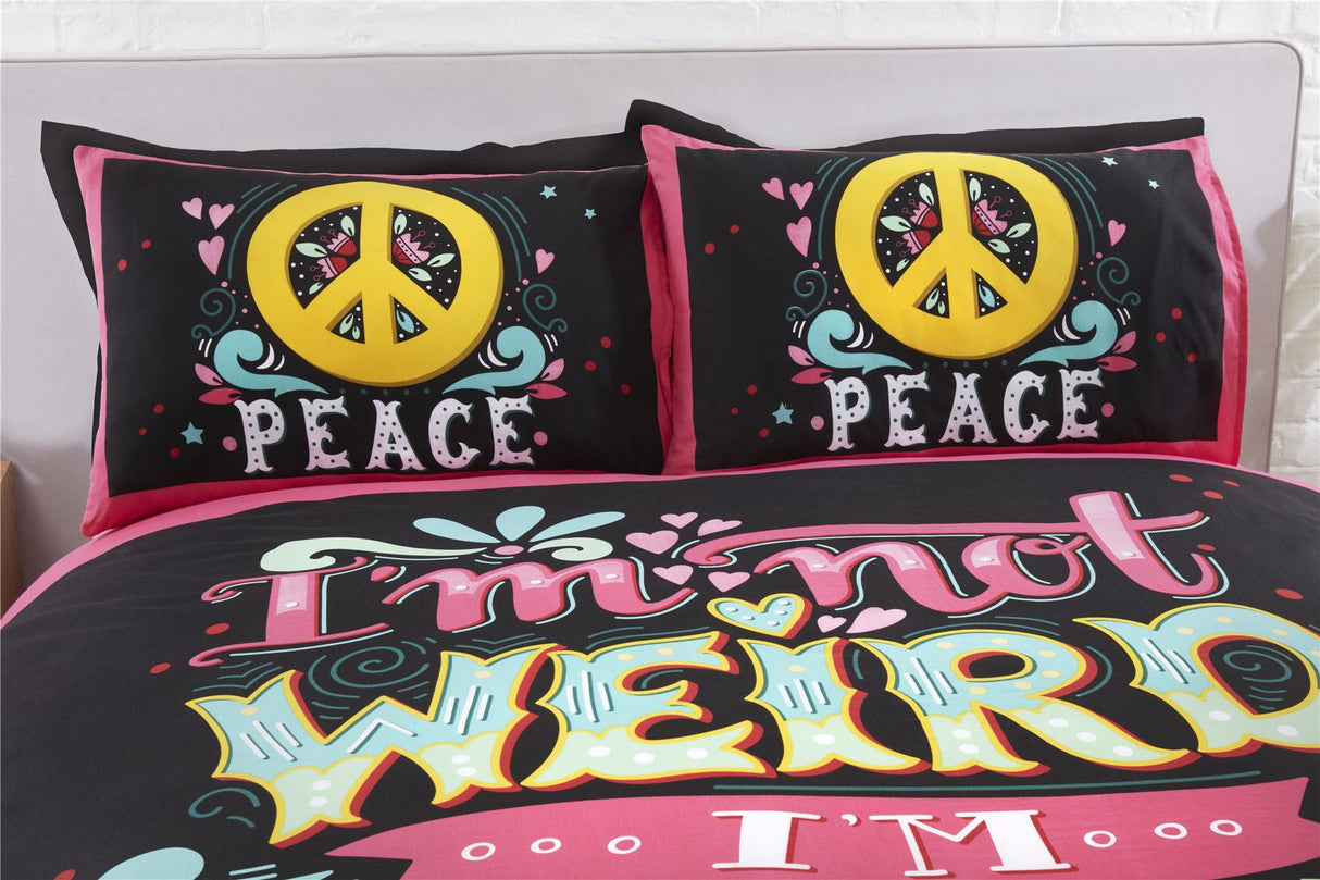  Panel printed pillowcase with popper closing mechanism
