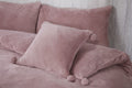 Soft and cozy Pom Pom Fleece Filled Cushion in 43X43cm size