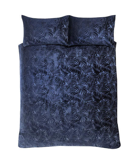 Tropical-inspired Paloma Duvet Set with plush velvet fabric and easycare features for easy maintenance