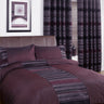 Luxurious New York duvet set with contrasting chenille strips and block colour background