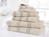 Complete 6-piece bale includes 2 face cloths, 2 hand towels, and 2 bath towels