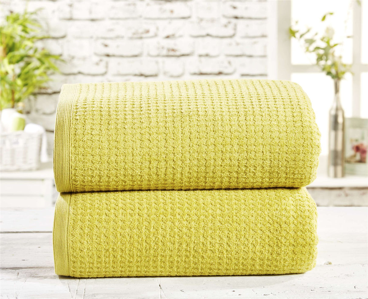 Luxurious and absorbent waffle weave towel perfect for spa-like experience