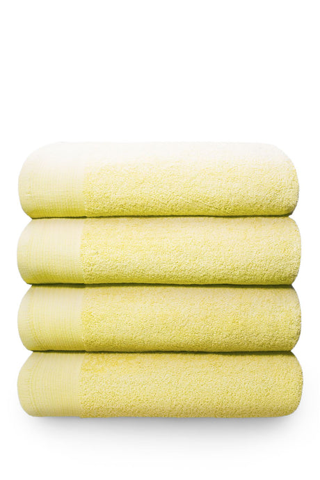 Yellow 100% Cotton 600GSM Super Sheet Towel with Soft and Absorbent Combed Cotton Material