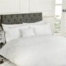 Set of Limoge Duvet Cover and matching pillowcases in various sizes demonstrating versatile bedroom decor