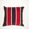 Luxurious heavyweight striped chenille cushion in rich chocolate colour