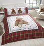 Easycare fabric duvet cover and pillowcases with popper closing mechanism