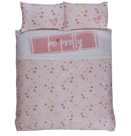 Stylish pretty floral duvet set in duck egg, including duvet cover and pillowcases, ideal for summer bedroom decor