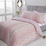 Stylish Calvin duvet set featuring a geometric design on textured ombre background