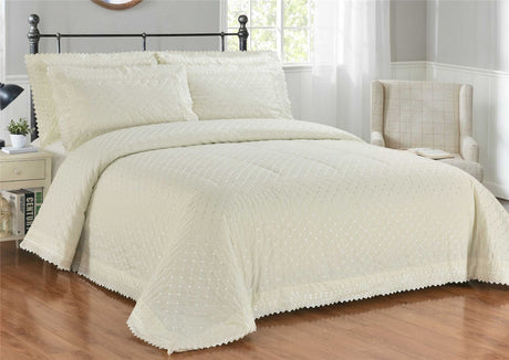 A plush, beige Richmond Cushion featuring textured fabric and decorative piping for cozy home decor