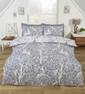 Leaping stags among trees and shrubbery on the Tatton Duvet Set 