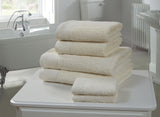  Cream coloured Happy Home 100% Cotton 600GSM Bath Towel made from 100% combed 600gsm cotton, soft to the touch, super absorbent, thick, lofty pile, durable, long-lasting