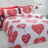 Scandi Heart Brushed Cotton Duvet Set