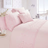 A beautifully embroidered Papillon Boudoir Cushion featuring intricate butterfly detailing in white fabric