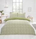 Blue Pebbles Duvet Set made from microfibre fabric with all-over geometric pattern and plain reverse