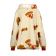 Fast Food Fleece Hoodie Multi - Comfortable and stylish hoodie with food-inspired design